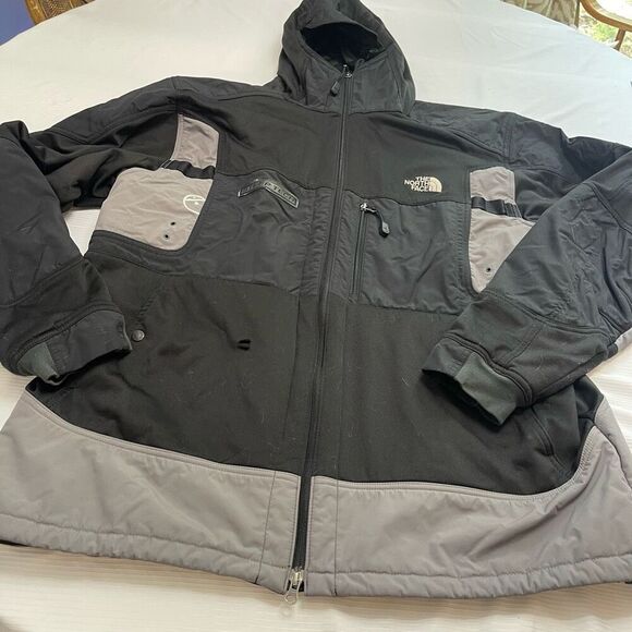 The North Face Mens Jacket XXL Black Steep Tech Hooded Windbreaker Pullover READ - Picture 1 of 10